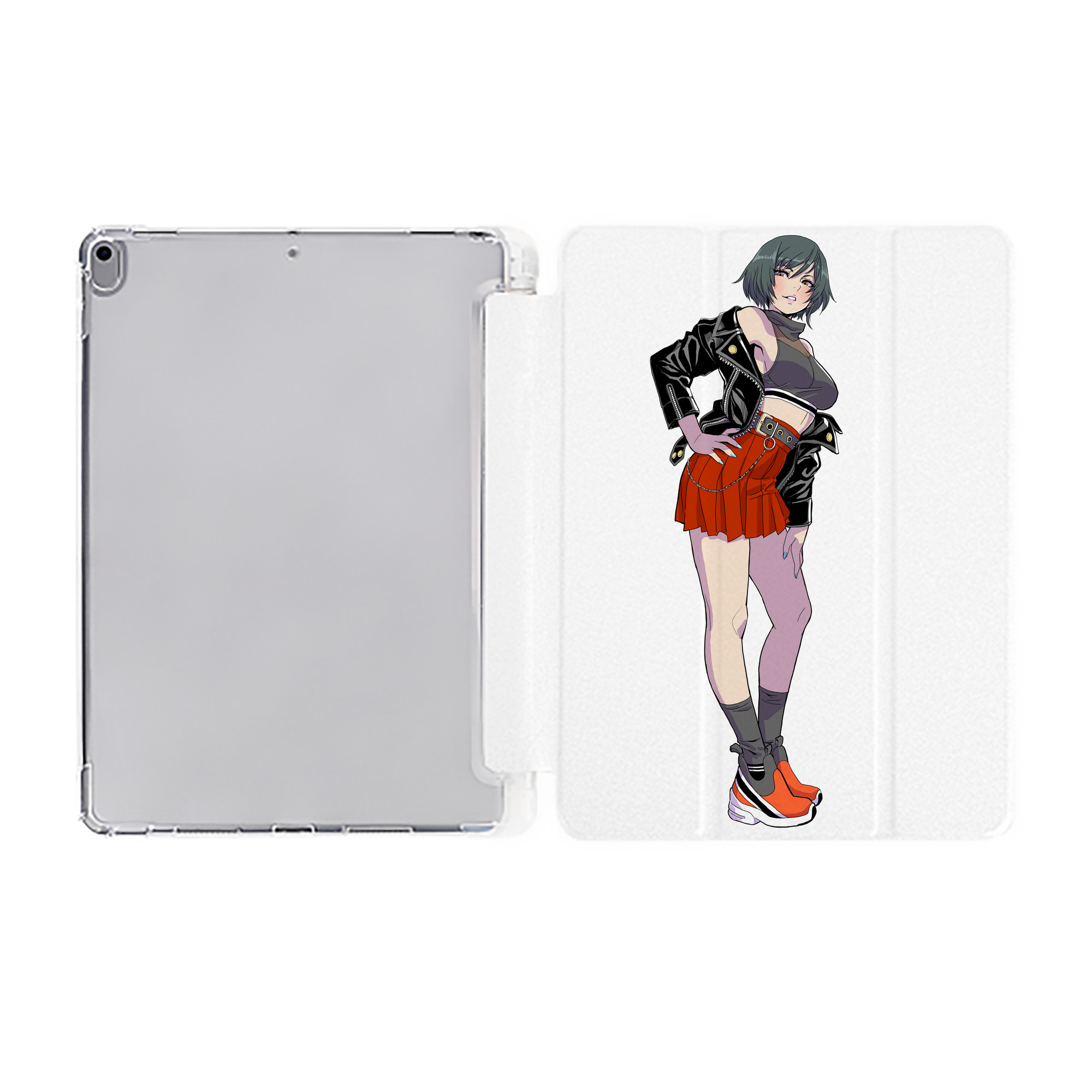 （画像用） 呪術廻戦 Jujutsu Kaisen IPad ケース ペン収納付き 三つ折りスタンド PUレザー×シリコン 対応機種9.5/10.5/10.9インチ